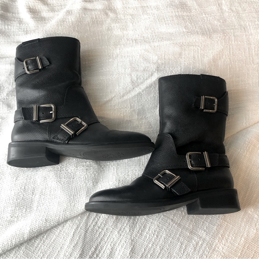 Vince Camuto Leather Moto Boot Women’s Size 8.5